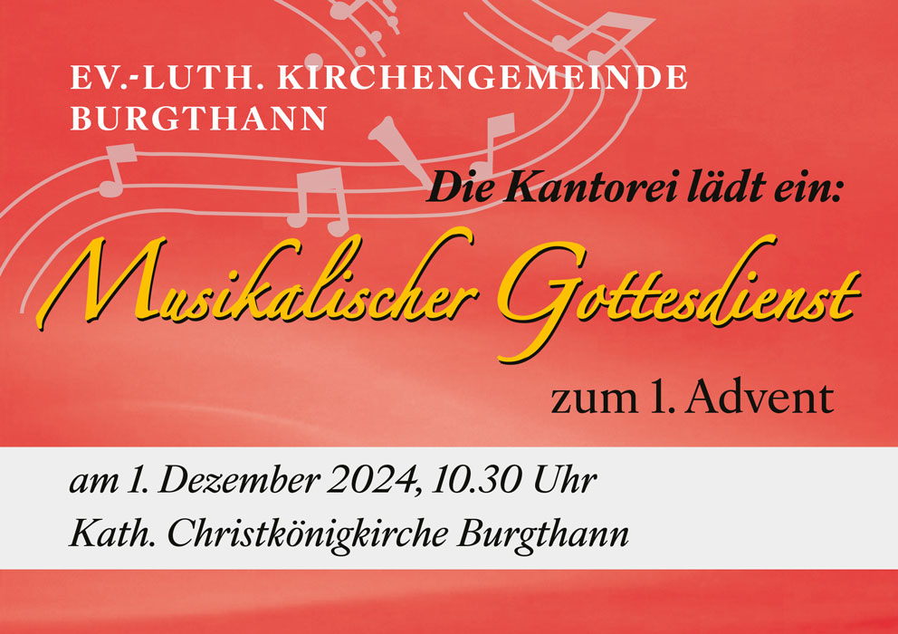 Musikalischer Gottesdienst mit der Kantorei Burgthann