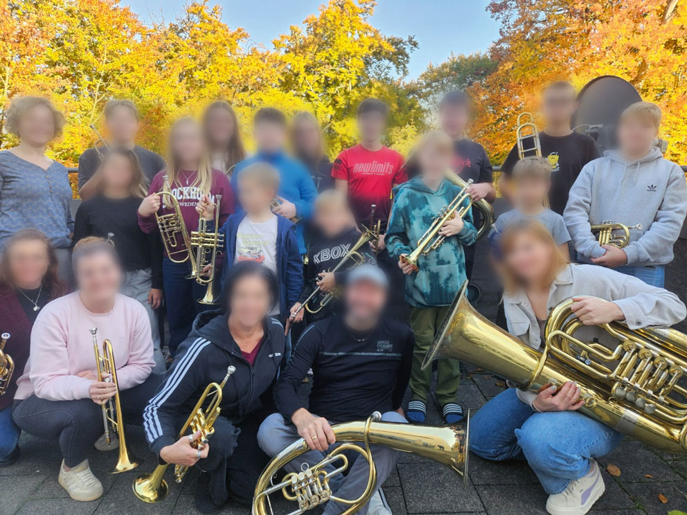 Gruppenfoto im Freien